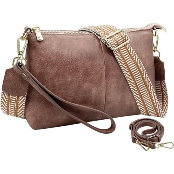 Small Crossbody Clutch Bag, Dusty Pink - Picture 1 of 6